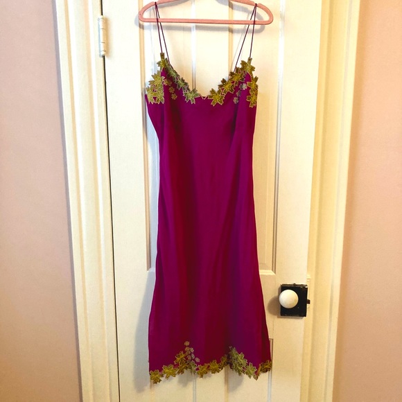 Gilmore Girls vintage fuchsia slip dress 90s Y2K - Picture 4 of 7